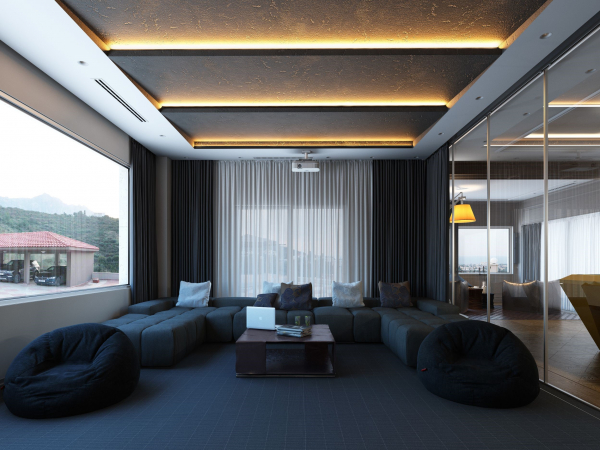 Многоуровневые натяжные потолки