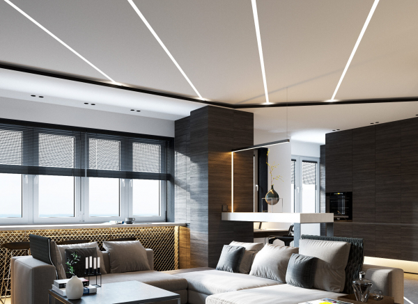 Многоуровневые натяжные потолки