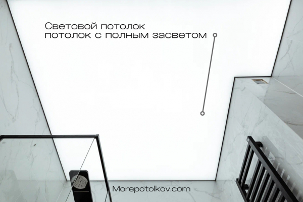 Черный матовый потолок в стиле LOFT