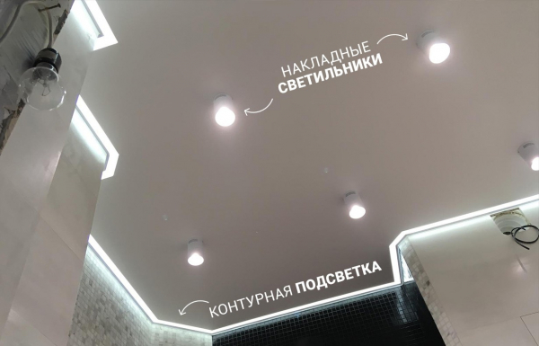 Зеркальные натяжные потолки