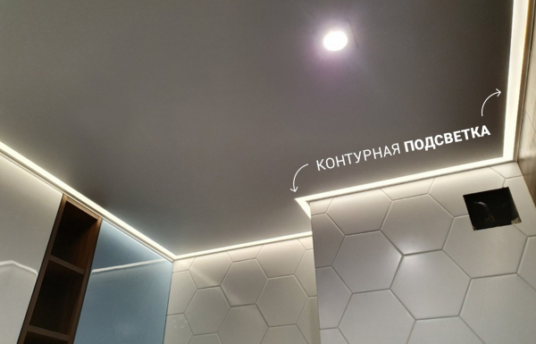 Зеркальные натяжные потолки