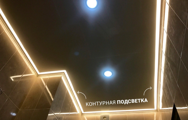 Зеркальные натяжные потолки